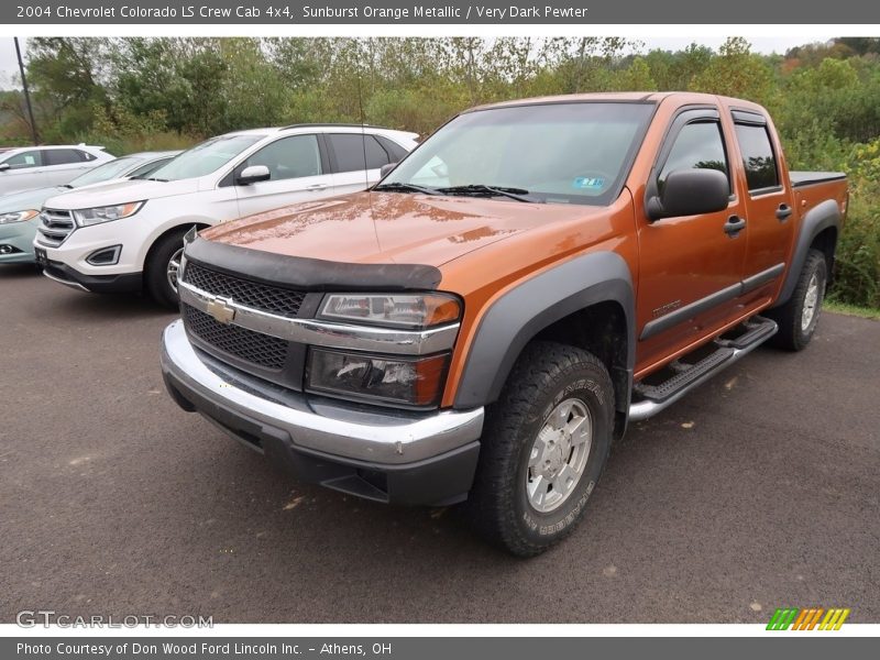 Sunburst Orange Metallic / Very Dark Pewter 2004 Chevrolet Colorado LS Crew Cab 4x4
