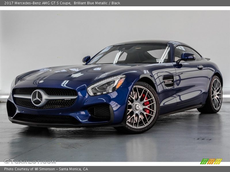 Brilliant Blue Metallic / Black 2017 Mercedes-Benz AMG GT S Coupe