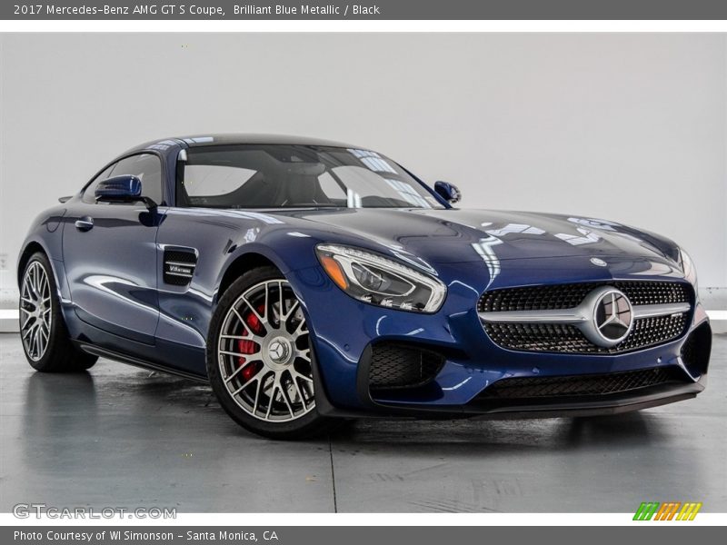 Brilliant Blue Metallic / Black 2017 Mercedes-Benz AMG GT S Coupe