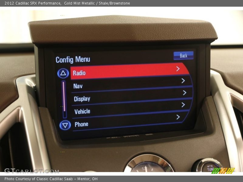 Gold Mist Metallic / Shale/Brownstone 2012 Cadillac SRX Performance