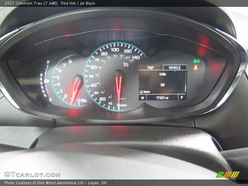 Red Hot / Jet Black 2017 Chevrolet Trax LT AWD