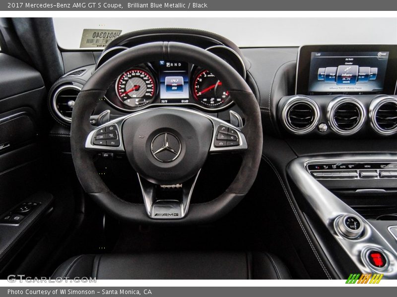 Brilliant Blue Metallic / Black 2017 Mercedes-Benz AMG GT S Coupe