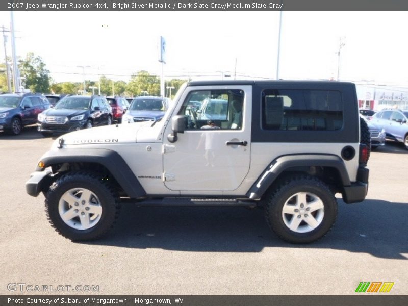 Bright Silver Metallic / Dark Slate Gray/Medium Slate Gray 2007 Jeep Wrangler Rubicon 4x4