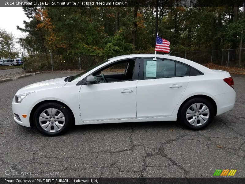 Summit White / Jet Black/Medium Titanium 2014 Chevrolet Cruze LS
