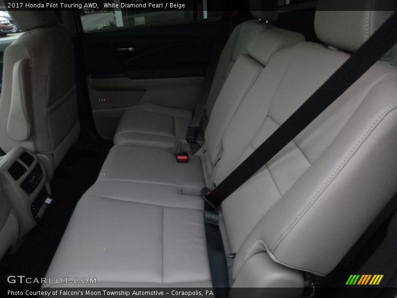 White Diamond Pearl / Beige 2017 Honda Pilot Touring AWD