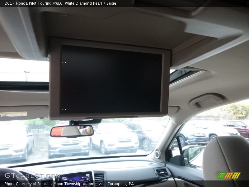 White Diamond Pearl / Beige 2017 Honda Pilot Touring AWD