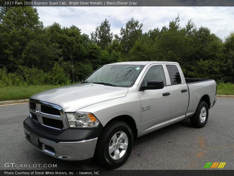 Bright Silver Metallic / Black/Diesel Gray 2017 Ram 1500 Express Quad Cab