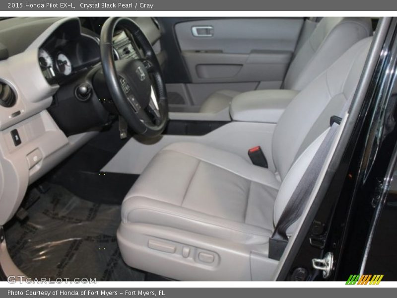 Crystal Black Pearl / Gray 2015 Honda Pilot EX-L