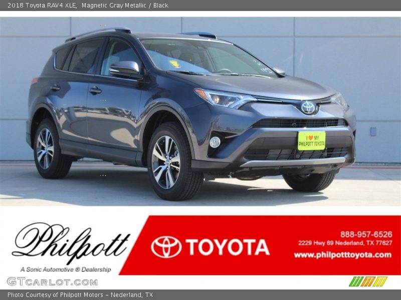 Magnetic Gray Metallic / Black 2018 Toyota RAV4 XLE