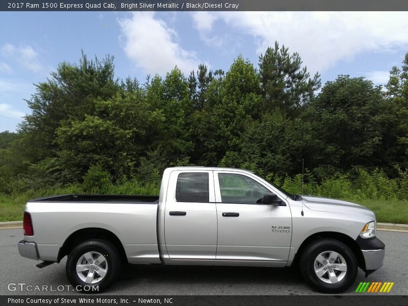 Bright Silver Metallic / Black/Diesel Gray 2017 Ram 1500 Express Quad Cab