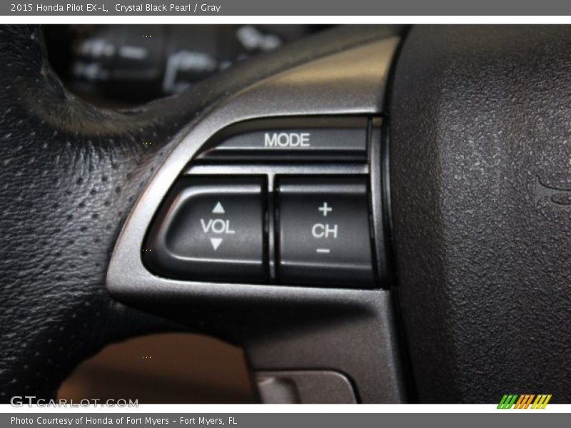 Crystal Black Pearl / Gray 2015 Honda Pilot EX-L