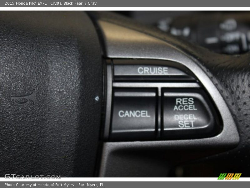 Crystal Black Pearl / Gray 2015 Honda Pilot EX-L