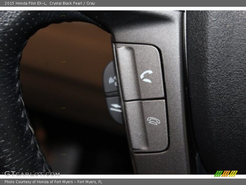 Crystal Black Pearl / Gray 2015 Honda Pilot EX-L