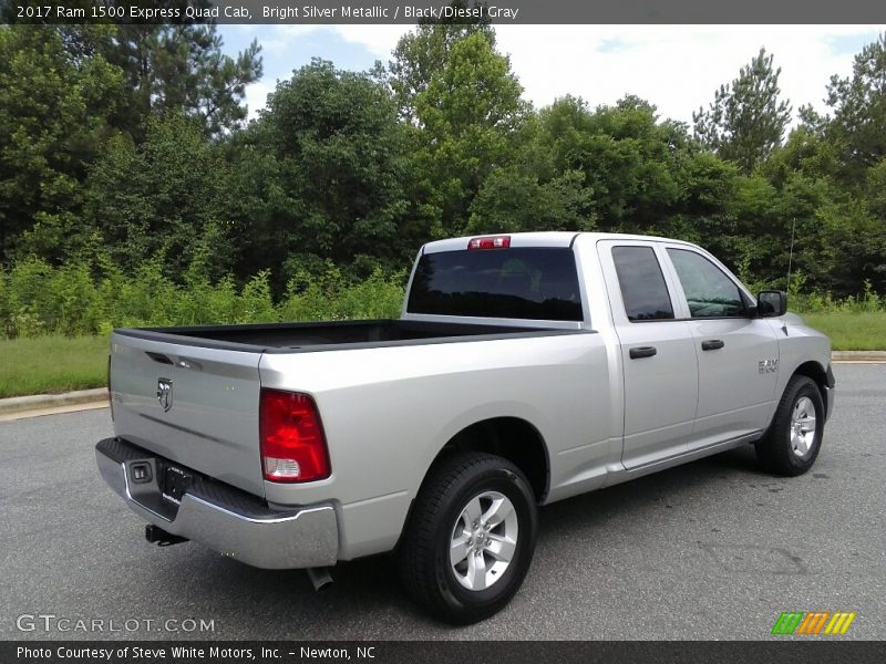 Bright Silver Metallic / Black/Diesel Gray 2017 Ram 1500 Express Quad Cab
