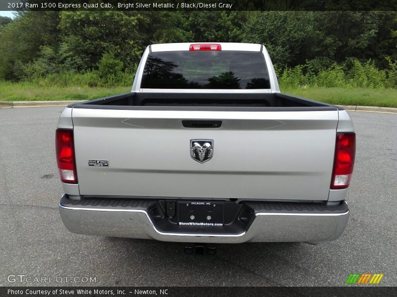 Bright Silver Metallic / Black/Diesel Gray 2017 Ram 1500 Express Quad Cab