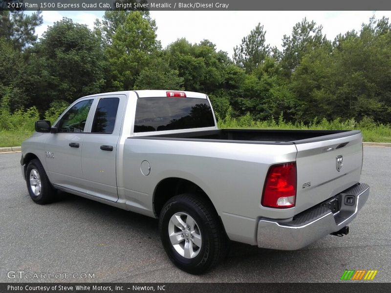Bright Silver Metallic / Black/Diesel Gray 2017 Ram 1500 Express Quad Cab