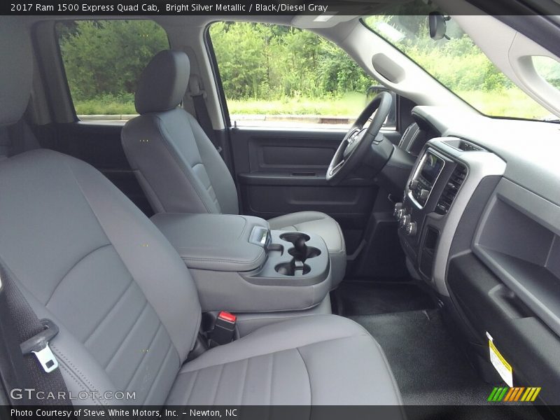 Bright Silver Metallic / Black/Diesel Gray 2017 Ram 1500 Express Quad Cab