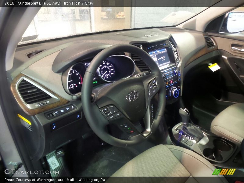 Iron Frost / Gray 2018 Hyundai Santa Fe SE AWD