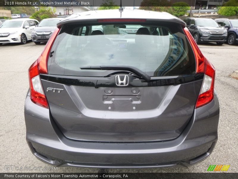 Modern Steel Metallic / Black 2018 Honda Fit LX