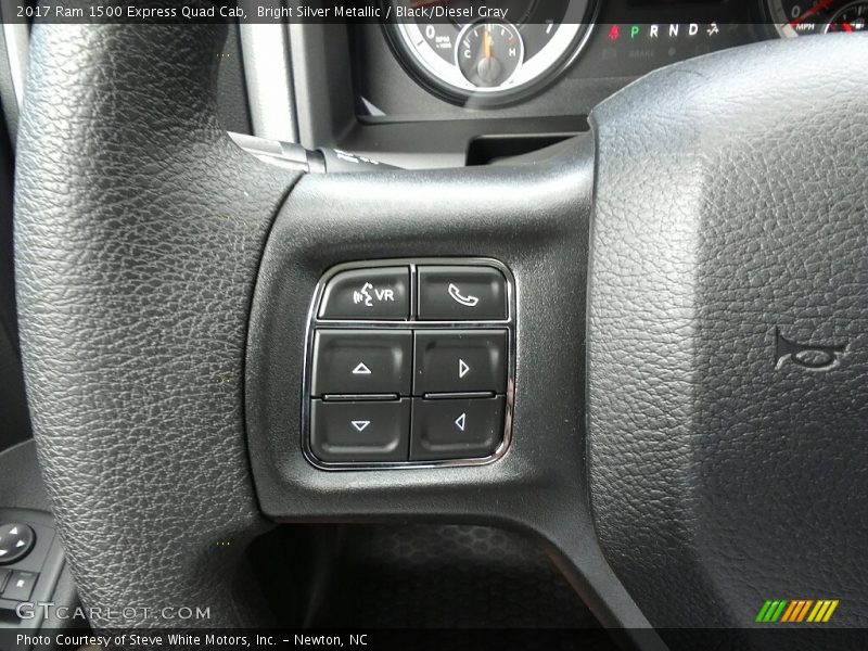 Bright Silver Metallic / Black/Diesel Gray 2017 Ram 1500 Express Quad Cab