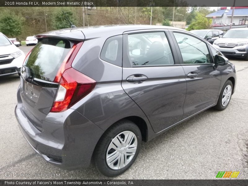 Modern Steel Metallic / Black 2018 Honda Fit LX