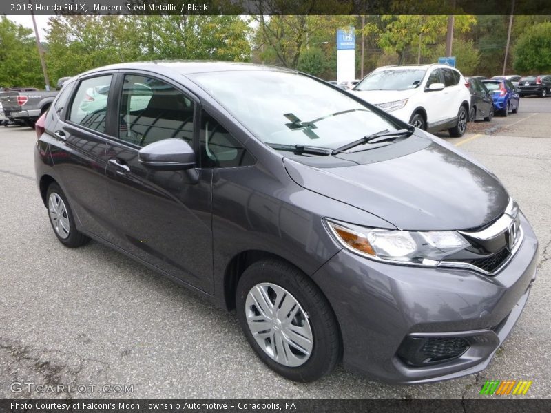 Modern Steel Metallic / Black 2018 Honda Fit LX