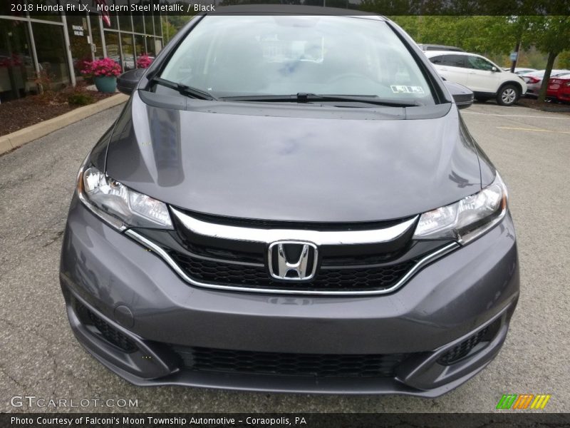 Modern Steel Metallic / Black 2018 Honda Fit LX