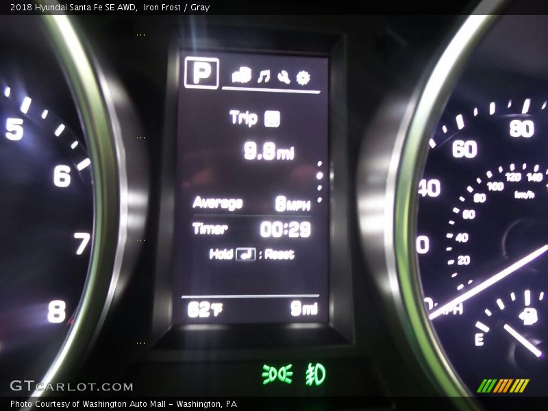Iron Frost / Gray 2018 Hyundai Santa Fe SE AWD