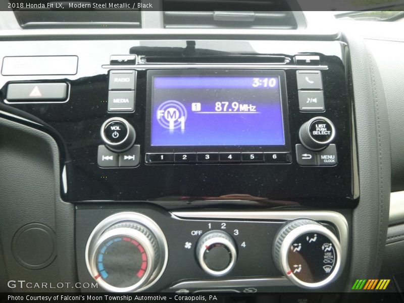 Modern Steel Metallic / Black 2018 Honda Fit LX