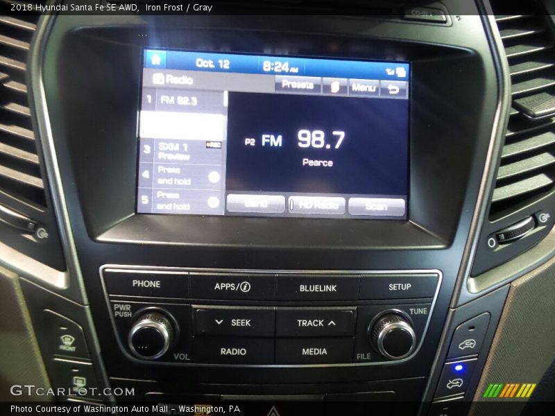Iron Frost / Gray 2018 Hyundai Santa Fe SE AWD