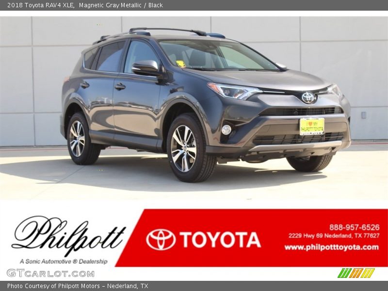 Magnetic Gray Metallic / Black 2018 Toyota RAV4 XLE