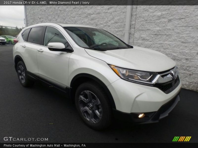 White Diamond Pearl / Ivory 2017 Honda CR-V EX-L AWD