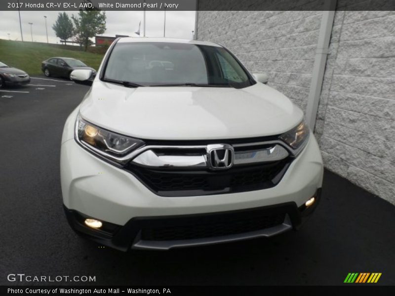 White Diamond Pearl / Ivory 2017 Honda CR-V EX-L AWD