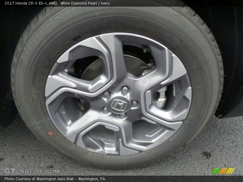 White Diamond Pearl / Ivory 2017 Honda CR-V EX-L AWD