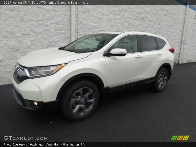 White Diamond Pearl / Ivory 2017 Honda CR-V EX-L AWD