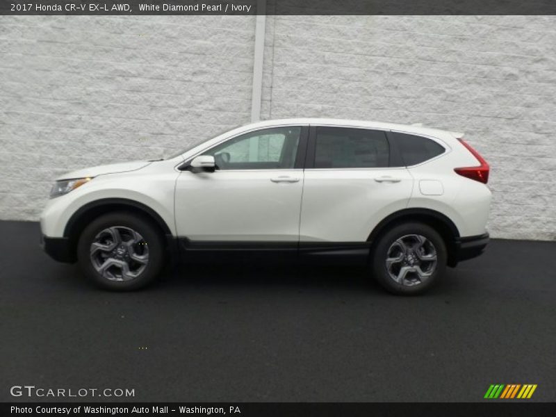 White Diamond Pearl / Ivory 2017 Honda CR-V EX-L AWD