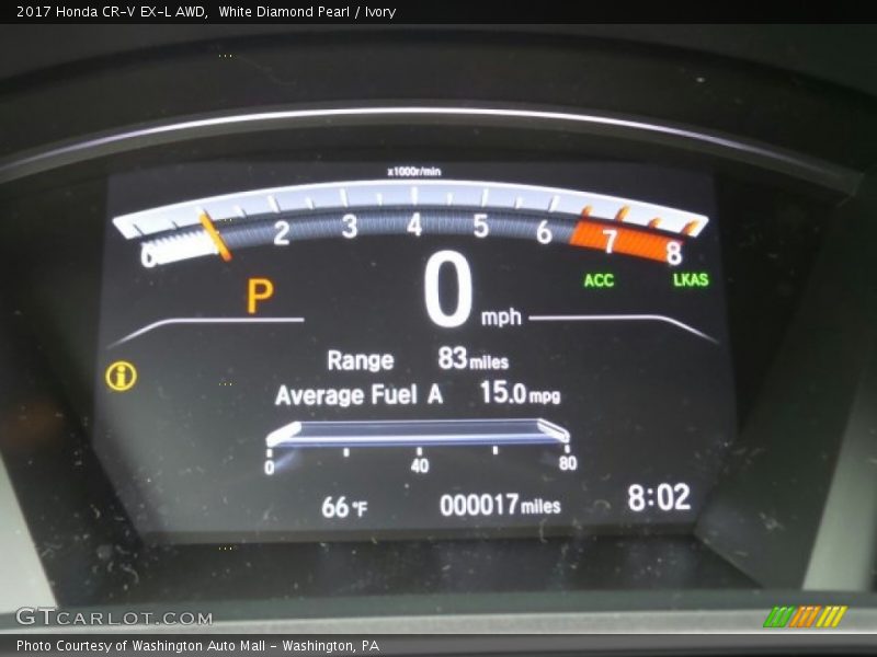 White Diamond Pearl / Ivory 2017 Honda CR-V EX-L AWD
