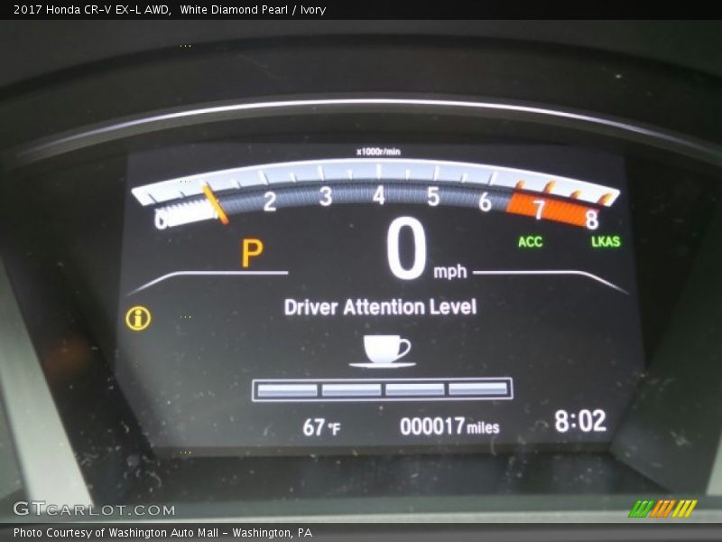 White Diamond Pearl / Ivory 2017 Honda CR-V EX-L AWD