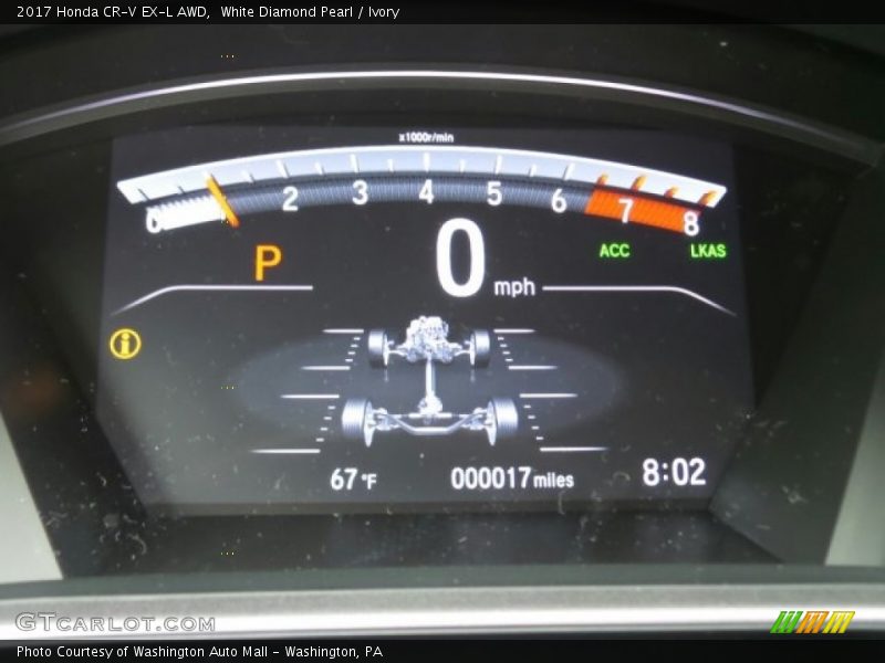 White Diamond Pearl / Ivory 2017 Honda CR-V EX-L AWD