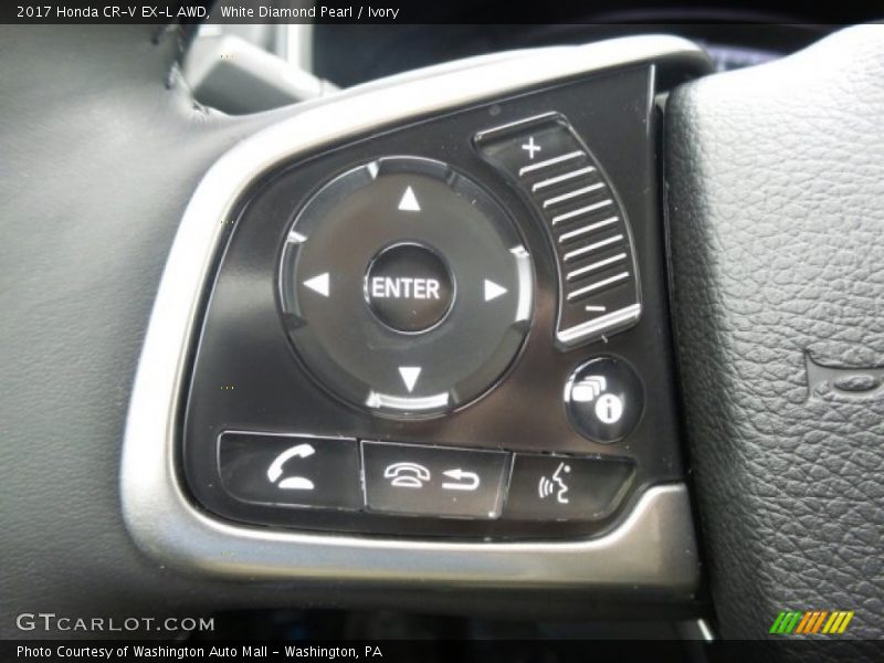 White Diamond Pearl / Ivory 2017 Honda CR-V EX-L AWD