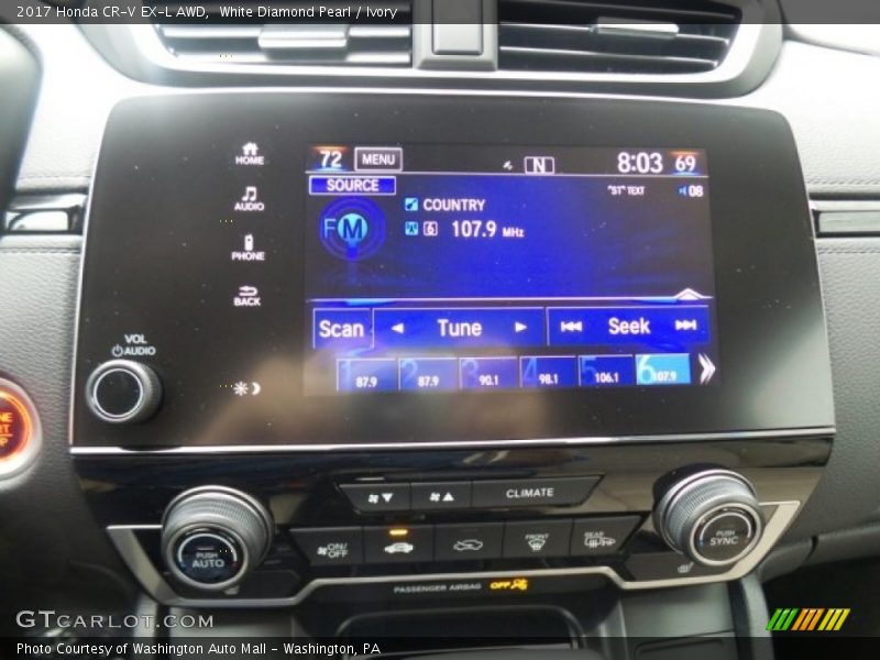 White Diamond Pearl / Ivory 2017 Honda CR-V EX-L AWD