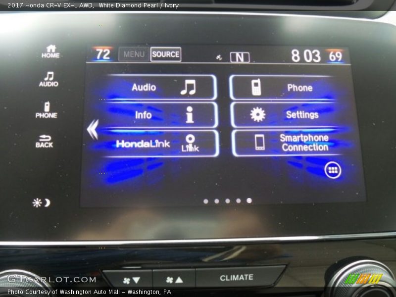 White Diamond Pearl / Ivory 2017 Honda CR-V EX-L AWD