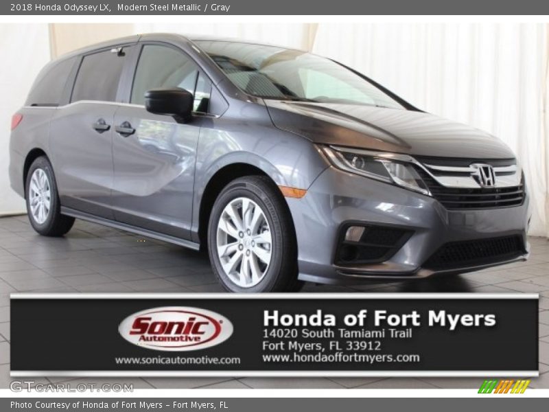 Modern Steel Metallic / Gray 2018 Honda Odyssey LX