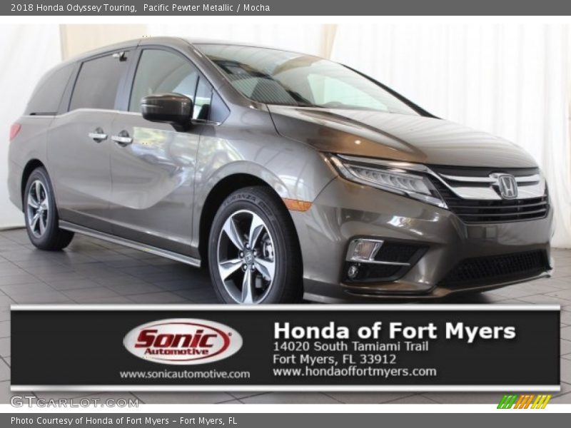 Pacific Pewter Metallic / Mocha 2018 Honda Odyssey Touring