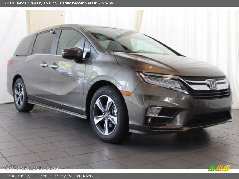 Pacific Pewter Metallic / Mocha 2018 Honda Odyssey Touring