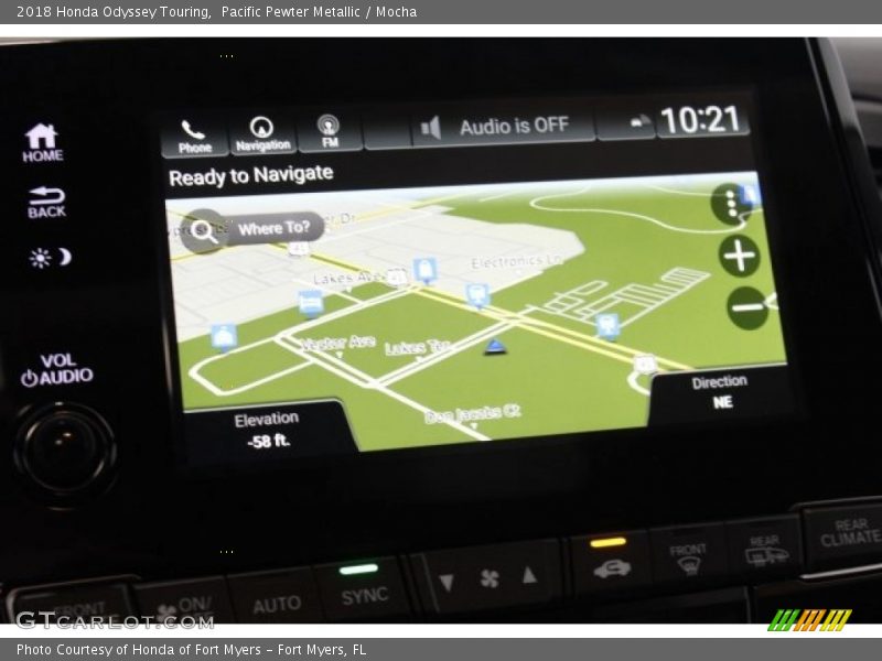Pacific Pewter Metallic / Mocha 2018 Honda Odyssey Touring