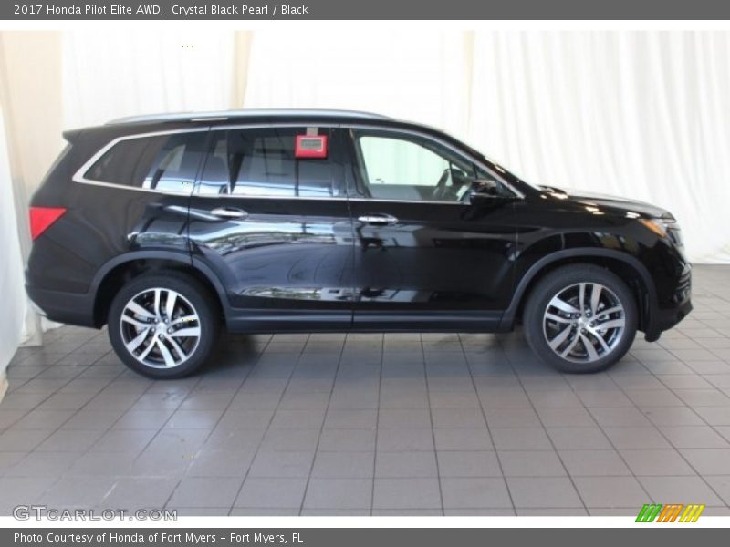 Crystal Black Pearl / Black 2017 Honda Pilot Elite AWD