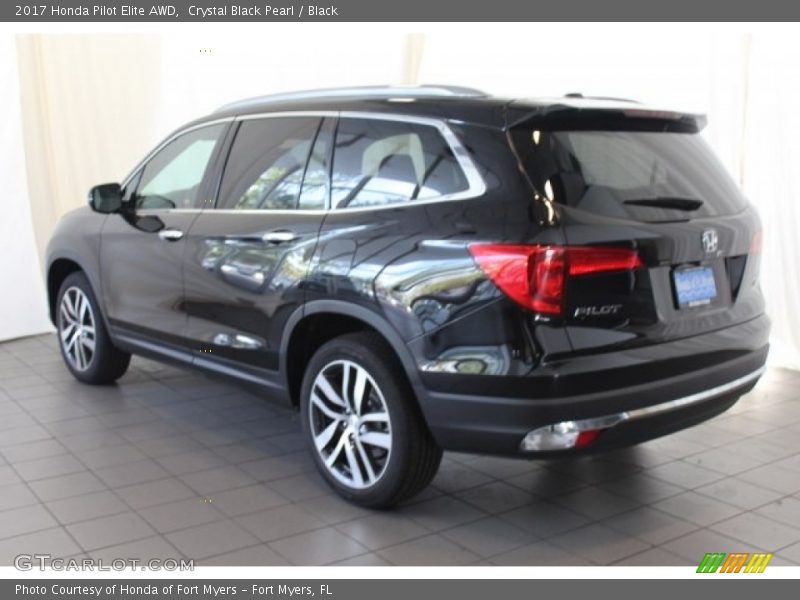 Crystal Black Pearl / Black 2017 Honda Pilot Elite AWD