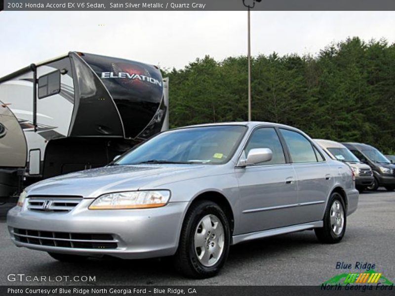 Satin Silver Metallic / Quartz Gray 2002 Honda Accord EX V6 Sedan