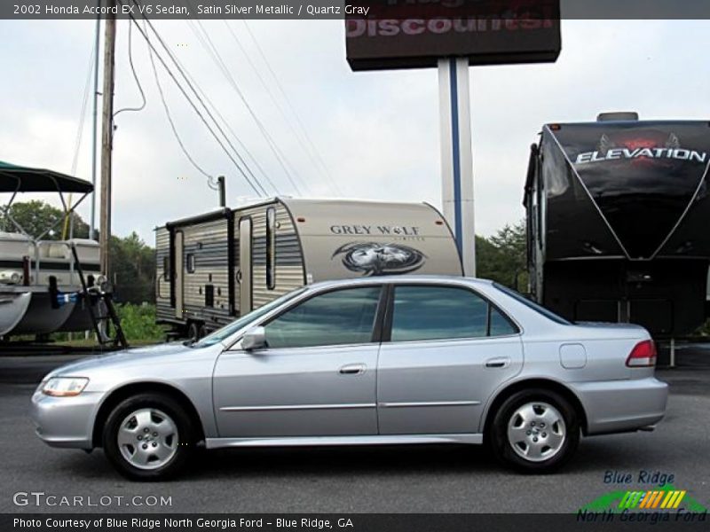 Satin Silver Metallic / Quartz Gray 2002 Honda Accord EX V6 Sedan